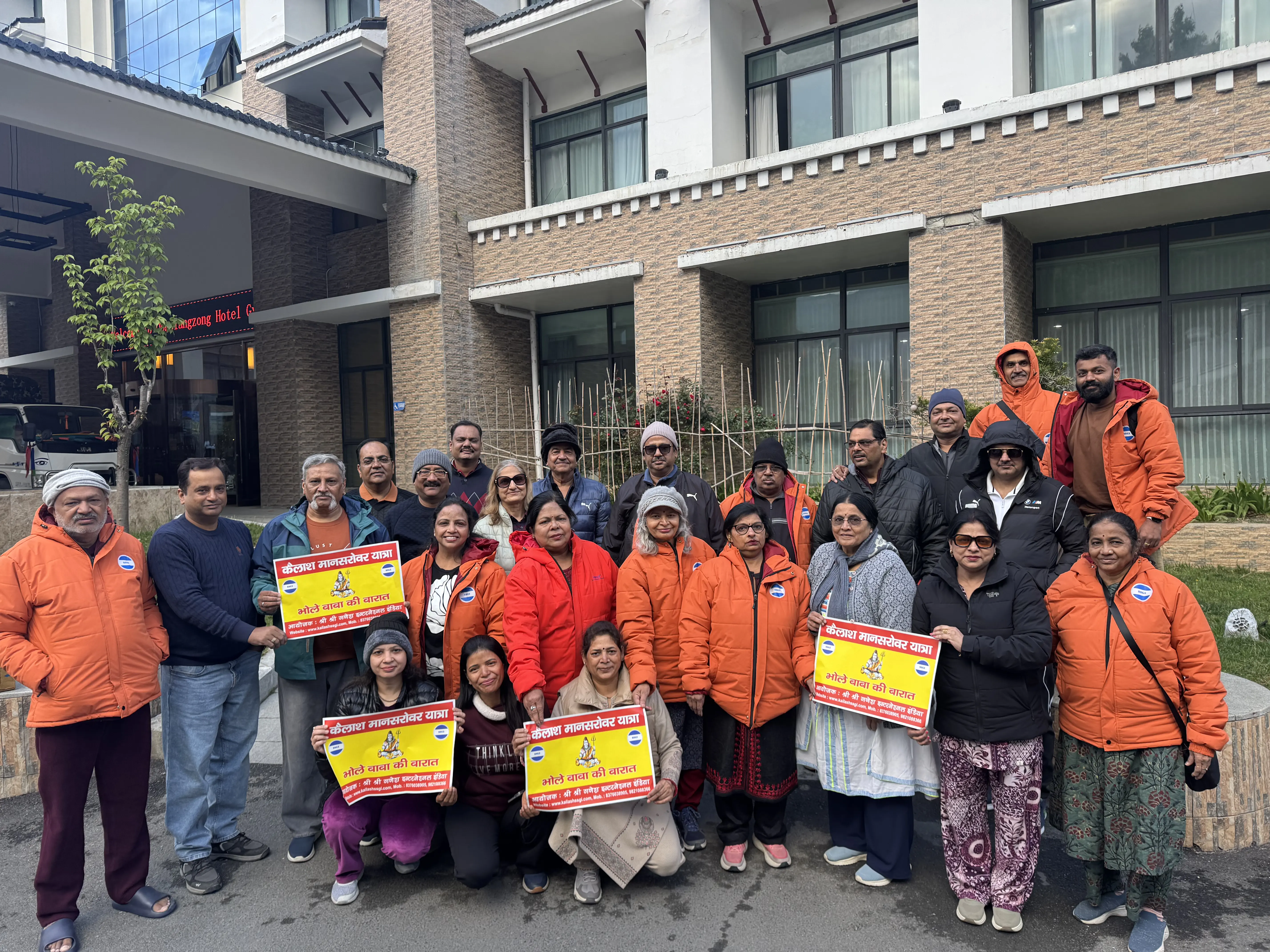 SSGI pilgrims during the Kailash Mansarovar journey